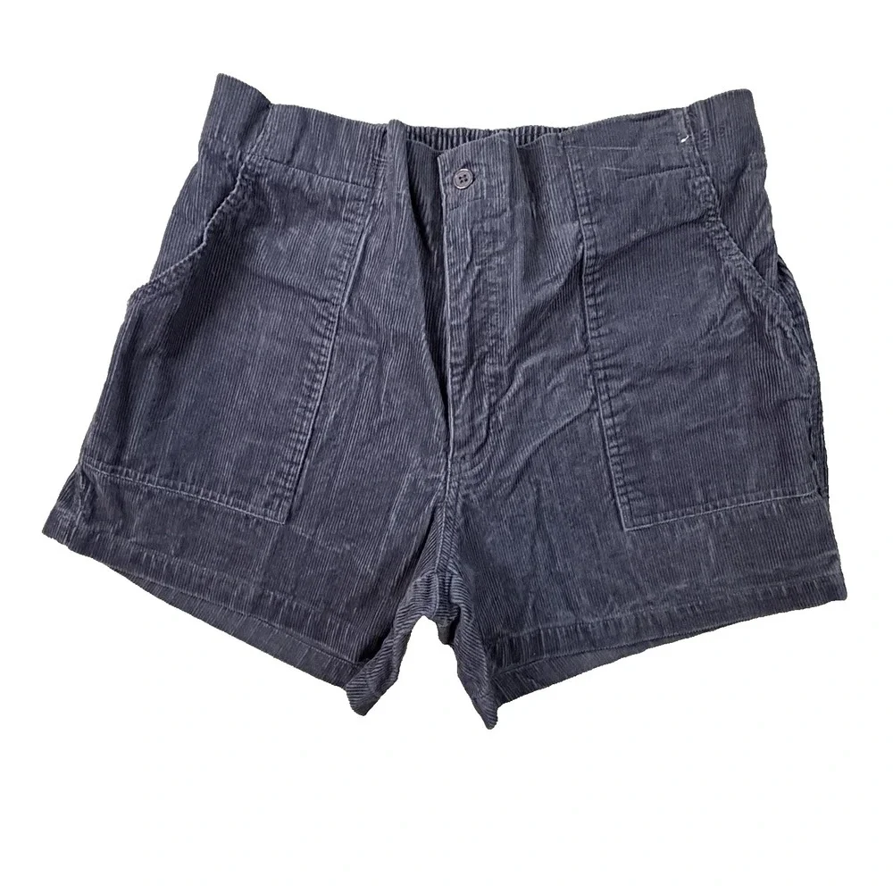 VTG Towncraft Men's 35x4.5 Navy Corduroy Elastic Waist Cotton Shorts